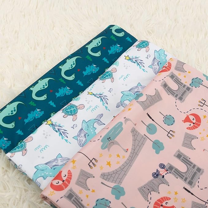 babygoal Wet Dry Bags 3 Pack for Baby Cloth Diapers, Washable Travel Bags, Beach, Pool, Gym Bag for Swimsuits & Wet Clothes with Two Zippered Pockets 3LN17