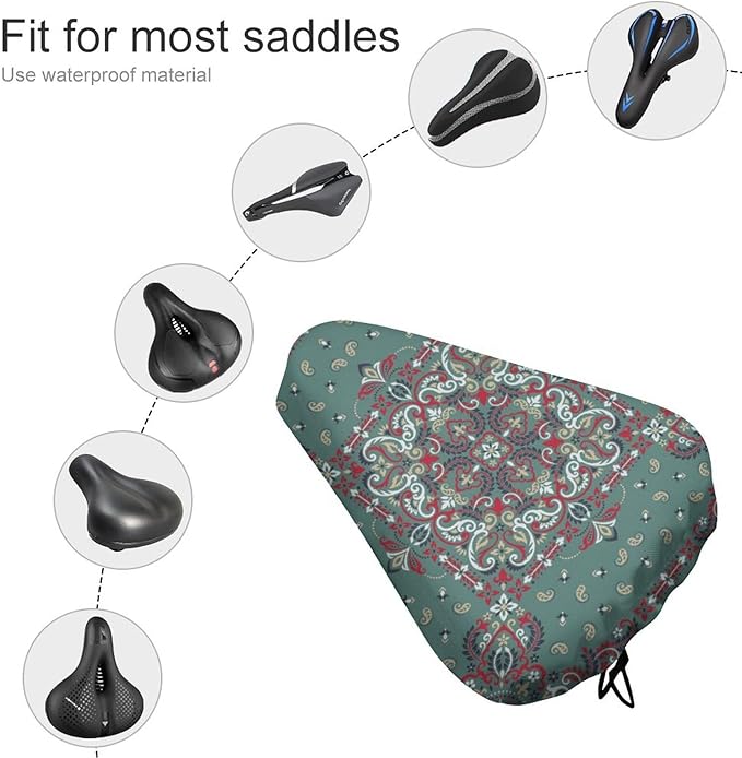 Waterproof Bike Seat Cover with Drawstring Waterproof Bike Seat Rain Cover Seat Protective Water Resistant Bicycle Saddle Rain Dust Cover
