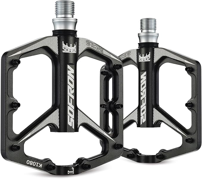 MTB Bike Pedals, Lightweight Bicycle Pedals for BMX/MTB -Universal Lightweight Aluminum Alloy Platform Pedal