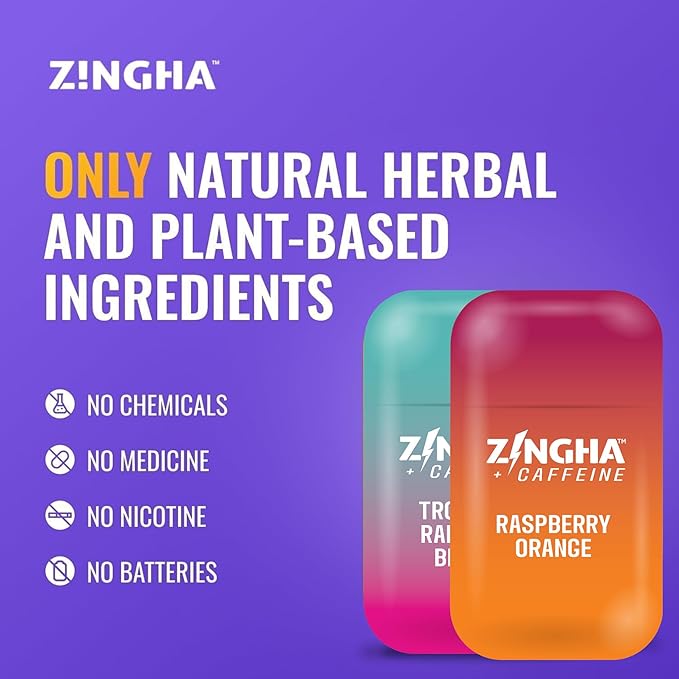 Caffeinated Aromatherapy Nasal Inhaler Stick – Natural Energy Boost with Essential Oils + Caffeine – Focus, Refresh & Breathe Easy (Raspberry Orange)