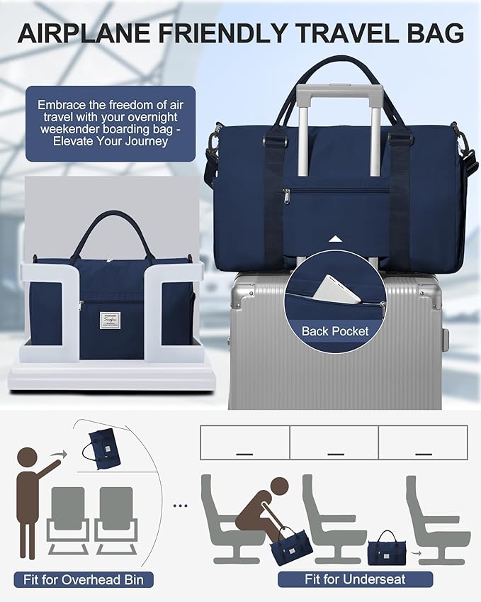 Gym Bag Womens,Travel Duffel Carry on Bag Sport Tote Bag Weekend Overnight Bag