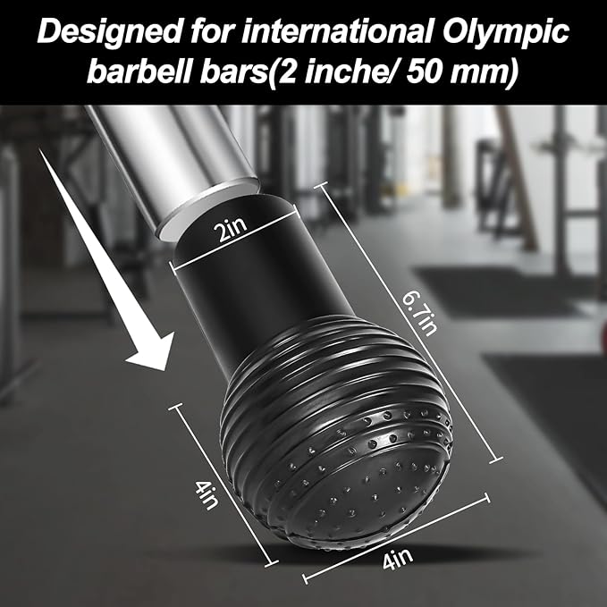 Landmine Attachment for Barbell, Fits 2 Inch Olympic Barbells, Rubber Barbell Landmine can be Used for Push Presses, Rows, Rotations, Clean Squats and Other Exercises