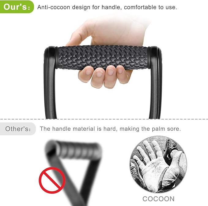 SELEWARE Triceps LAT Pulldown Attachments Home Gym Workout Accessories with Non-Slip Soft Rubber Grip Cable Machine Attachments Triceps Rope Double D Row Handle Pull Down Bar Straight Bar Exercise