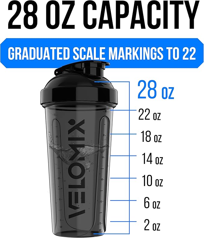 -6 PACK- 28 OZ Protein Shaker Bottles for Protein Mixes, Shaker Cups for Protein Shakes, Small Shaker Bottle Pack, Shaker Cup, Shakers for protein Shakes (Core Series)