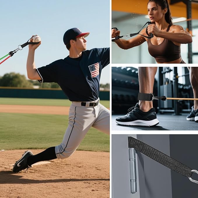 WHATAFIT Resistance Bands, Exercise Bands,Resistance Bands for Working Out, Work Out Bands with Handles for Men and Women Fitness, Strength Training Home Gym Equipment