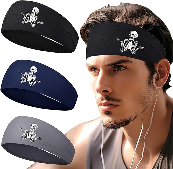 3 PCS Sport Headbands for Men Women Workout Cooling Sweat Bands Headbands Men Sweatbands Running