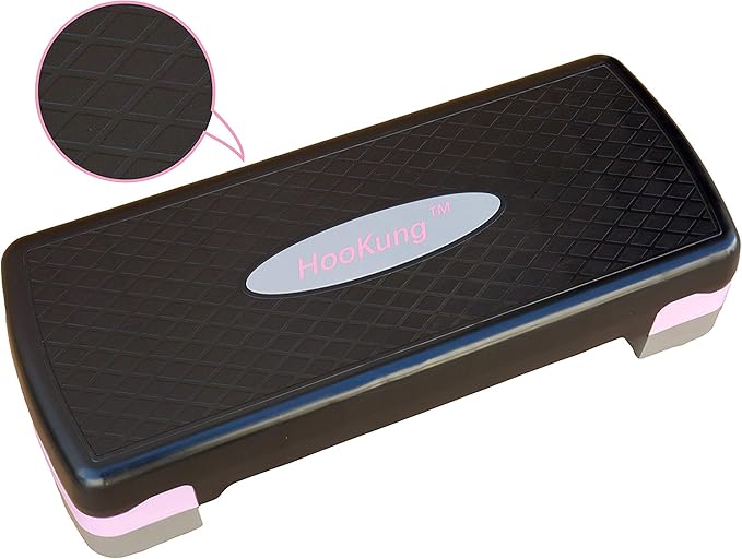 Height-Adjustable 4"-6" Aerobics Step Platform Fitness Equipment Workout Stepper Trainer For Indoor Exercise