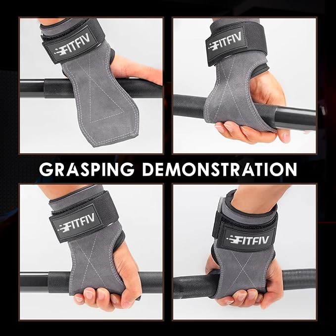 Weight Lifting Wrist Strap, Double Leather Weightlifting Wrist Straps for Gym Strength Training, Neoprene Padded Wrist Wraps - for Men & Women (Pair)