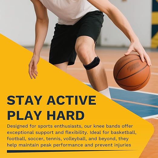 Patellar Tendon Support Strap, Adjustable Knee Support Strap Patella Band for Tendonitis, Sports, Workouts & Daily Knee Pain Relief Men Women, Extended Fit (Larger Knees) XL, 2 Pack