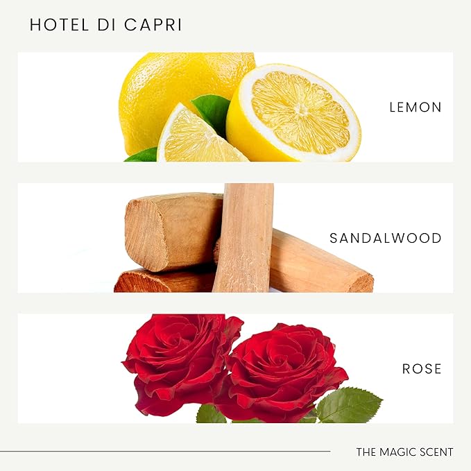 The Magic Scent Hotel Di Capri Hotel Scent Diffuser Oil - Cold-Air & Ultrasonic Fragrance Oil for Diffuser - HVAC scents Inspired by Capri, Italy - Essential Oils for Diffusers - 8.5 fl oz, 250 mL