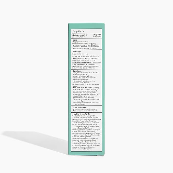 Active Skin Repair SPF 50 Hydrating Daily Sunscreen and Face Moisturizer, Non-Nano Zinc, Non-Toxic Broad Spectrum Protection Hydrating Mineral Facial Sunscreen, 1.7 fl. oz.