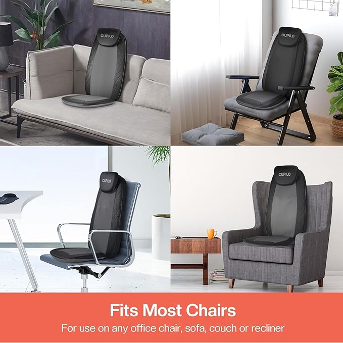 Back Massager for Pain Relief Deep Tissue - Shiatsu Back Massager with Heat for Chair, Massage Chair Pad, Back Support Inflatable Flap Chair Massage Seat Cushion, Gifts for Men Dad