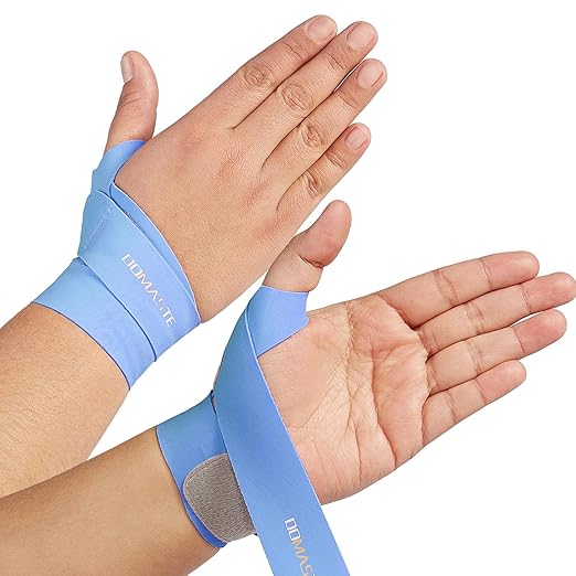Pickleball Wrist Brace Support for Tennis, Ultra Thin Elastic Wrist Wraps, Lightweight, Breathable and Skin Friendly (Left+Right, Royal Blue)