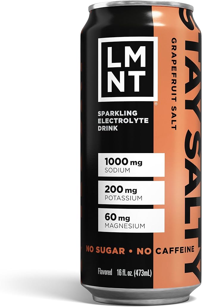 Drink LMNT Sparkling Electrolyte Drink - Grapefruit Salt | 12-Count