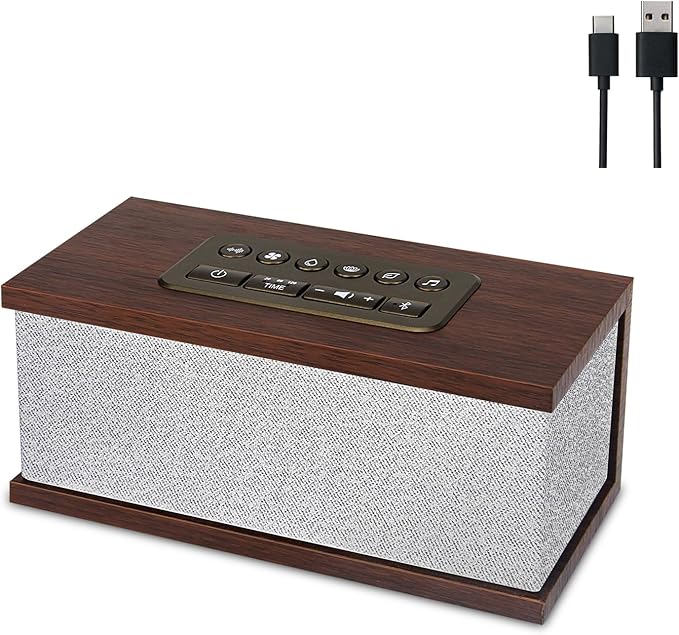 Sound Machine White Noise Machine with 70 Natural Soothing Sounds Sleeping Timer Memory Function 30 Volume Levels Brown Noise Sleep Sounds Machine Powered by USB for Baby Kids Adults,White