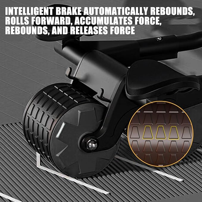 Uota Elbow Support Automatic Rebound Abdominal Wheel,Ab Roller for Abdominal Exercise Machine,Abs Workout Equipment,Dolly Core Strengthening Trainer Fitness Belly Training