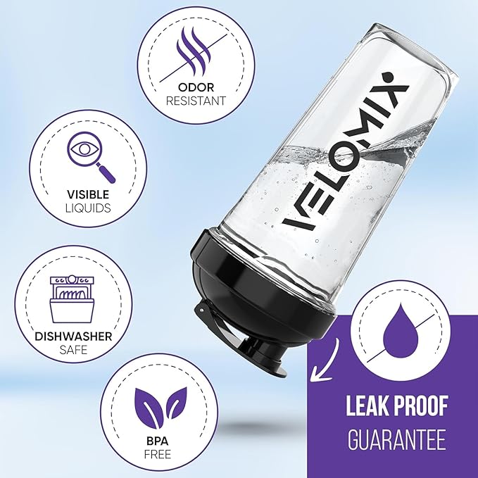 -6 PACK- 28 oz Protein Shaker Bottle for Protein Mixes - 6x Wire Whisk | Leak Proof Shaker Cups for Protein Shakes | Protein Shaker Bottle Pack | Protein Shake Cup (Dynamic Fuel Series)