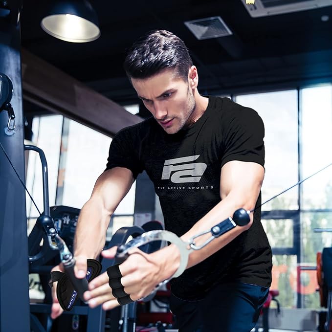 Fit Active Sports Workout Gloves for Gym - Durable Gym Grips, & Grip Pads - Rubber Padding to Avoid Calluses - Suits Men & Women