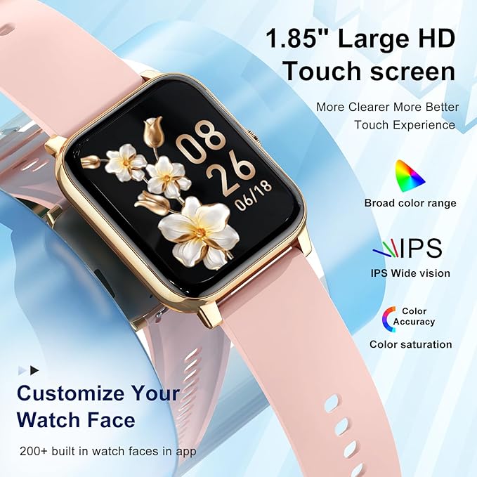 Smart Watch for Women Fitness Tracker: Smart Watches for Women Digital Mens Watches Make/Answer Call Waterproof Running Smartwatch Android Phone iPhone Samsung Compatible Heart Rate Monitor