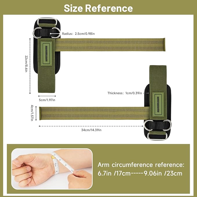 MANUEKLEAR Non-Slip Wrist Straps for Weightlifting Deadlifting, Gym Lifting Straps with D Rings for Cable Machine Workout, 10mm Neoprene Padded Weight lifting Wrist Wraps for Men Women