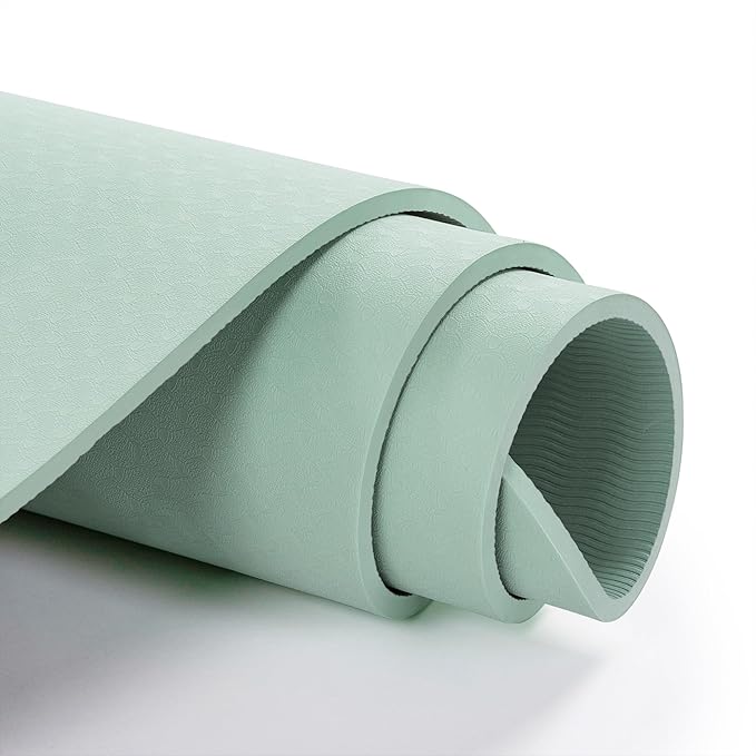 Yoga Mat Non Slip, Pilates Fitness Mats, Eco Friendly, Anti-Tear 1/4" Thick Yoga Mats for Women, Exercise Mats for Home Workout with Carrying Sling and Storage Bag