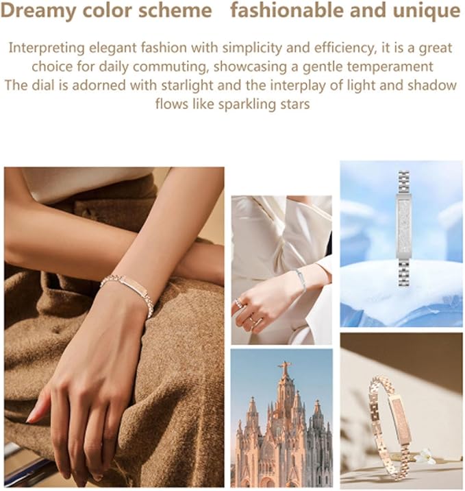 Smart Health Wristband, Zinc Alloy Bluetooth IP68 Health Fitness Tracker Screenless Smart Bracelet Step Counter for Sleep Sports Tracking