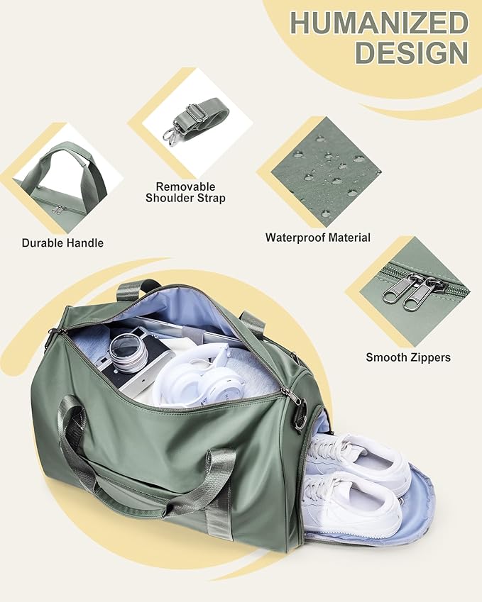 Gym Bag Womens,Travel Duffel Carry on Bag Sport Tote Bag Weekend Overnight Bag