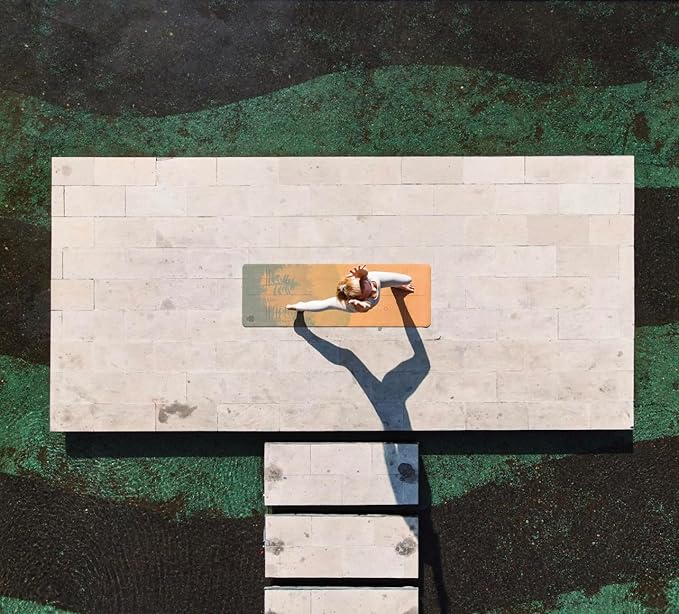 Cork Yoga Mat with Natural Rubber Base, Extra Size, Thickness and Support, Excellent Cushion & Grip, Non-Slip, Non-Toxic, Sweat-Resistant, Sustainable, Eco-friendly Exercise Mat