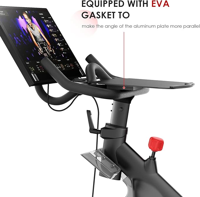All-New Tabletop Tray Holder for Peloton Bike Mount - Premium Aluminum Stand for Tablets, laptops, Books, Phones, etc. - Riding Work Surface ,Bikes Accessories for Peloton (Not for Bike+)