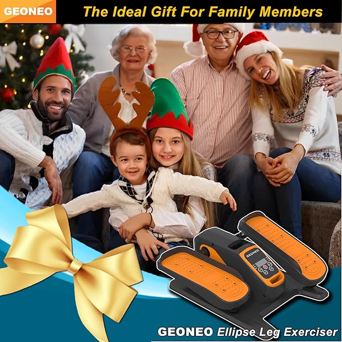 Under Desk Elliptical Machine, Electric Ellipse Leg Exerciser for Senior, Quiet and Compact Electric Seated Pedal for Home with Display Monitor, Remote Control and 12 Adjustable Speeds