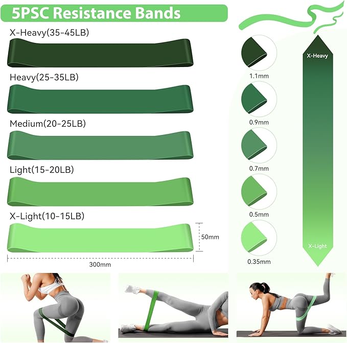 HASHMUST Pilates Ring Kit 12 PCS for Women, Home Workout Equipment with Magic Circle, Mini Exercise Ball, Resistance Bands, Massage Lacrosse, Yoga Strap, Full-Body Fitness Set for Toning & Gift