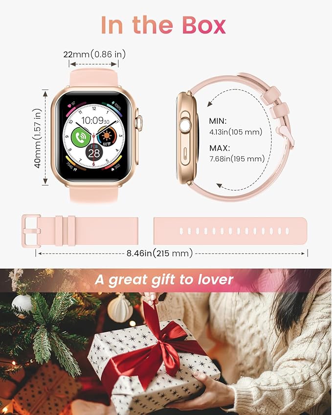 Fitness Smart Watches for Women Men: 1.85" Smart Watch with 30 Days+ Battery Life Make/Recive Call Heart Rate SpO2 Sleep Monitor 120+ Sport IP68 Waterproof Fitness Tracker Watch Reloj Inteligente