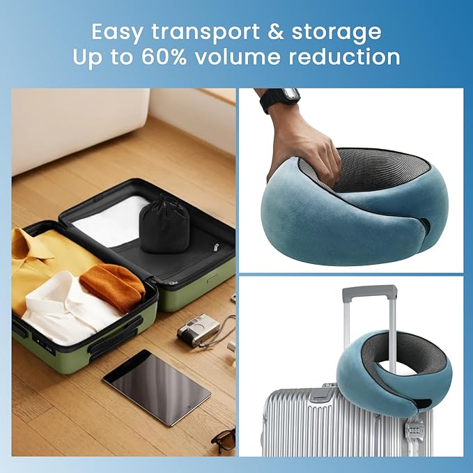 2024 New Memory Foam Travel Pillow for Airplanes,Neck Pillow for Traveling,Neck Plus Travel Pillow,Neck Plus Travel Neck Pillow