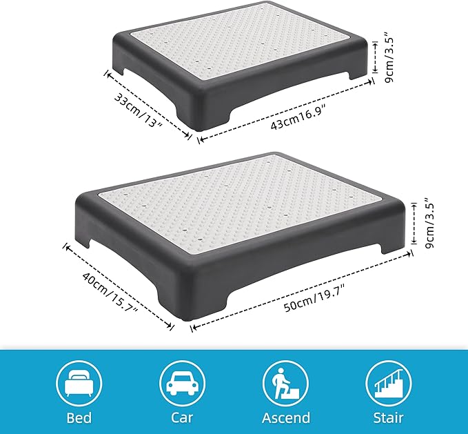 Outdoor Step Stool for Adults Mobility Step Non-Slip Safety Bed Step for Elderly Senior for high Bed