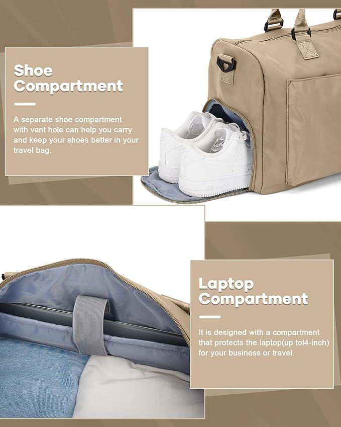 Gym Bag Womens,Travel Duffel Carry on Bag Sport Tote Bag Weekend Overnight Bag