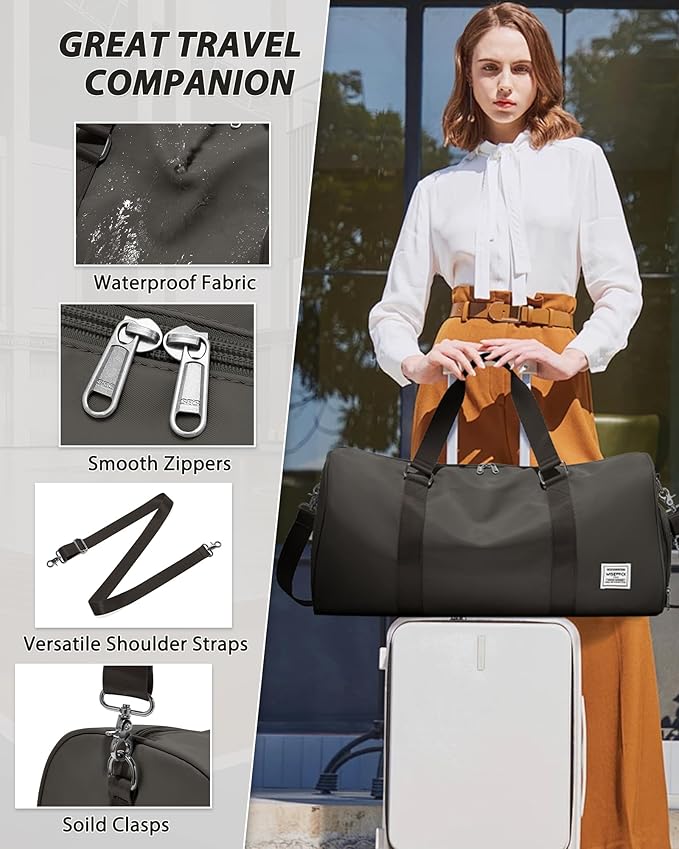 Gym Bag Womens,Travel Duffel Carry on Bag Sport Tote Bag Weekend Overnight Bag