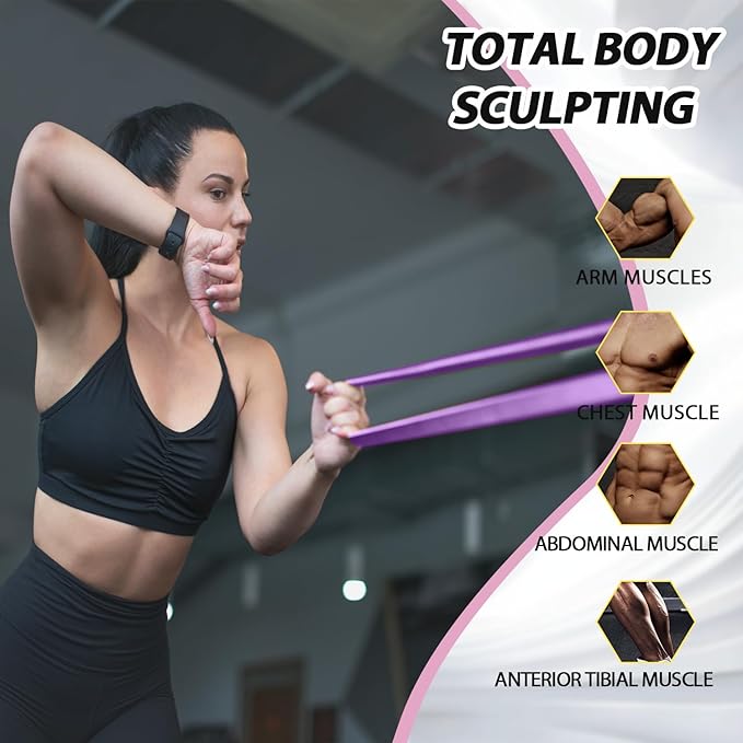 LEEKEY Resistance Bands Set for Pull-Up Assistance & Full-Body Training, Multi-Level Exercise Bands with Bag for Home Workouts, Physical Therapy, Strength Training (Men/Women)