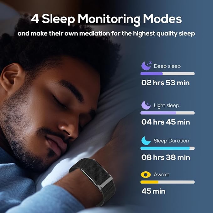 Health Smart Bracelet, Activity & Fitness Trackers/SpO2/ Heart Rate / Blood Pressure/ Sleep Stress/IP68 Waterproof for120 Sport Modes,Automatic Monitoring Wearable Fitness Tracker Comes With Free App