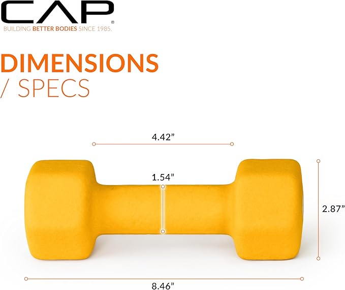 CAP Barbell Neoprene Dumbbell Weights Pairs & Sets | Multiple Colors
