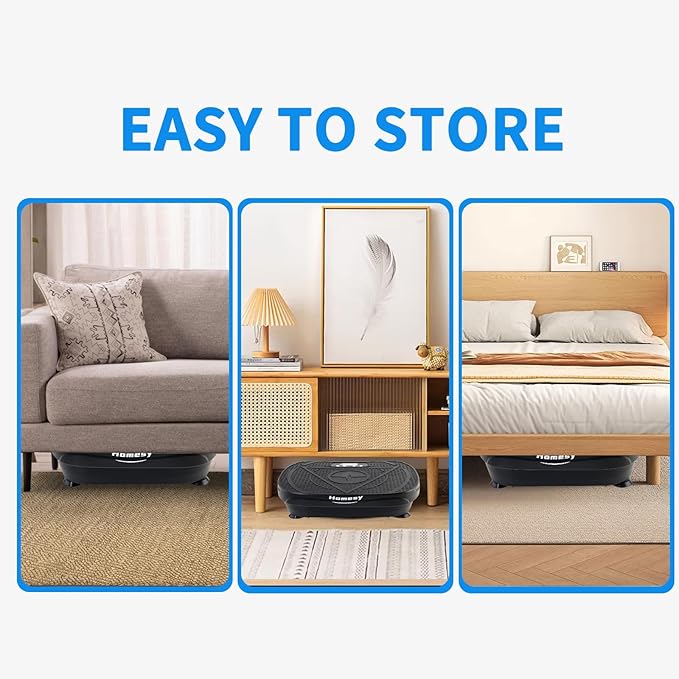 Homesy Vibration Plate Exercise Machine for Whole Body Workout , Weight Loss, and Lymphatic Drainage – Power Vibrate Platform, Shake Plate for Home Fitness and Fat Burning for Women Men