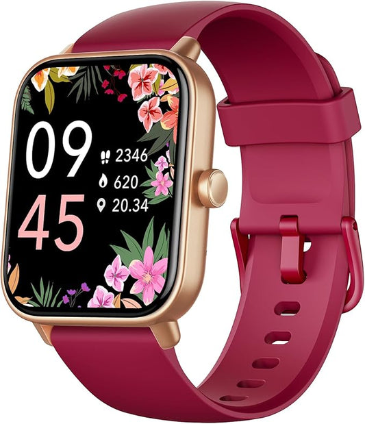 Fitpolo Smart Watch for Women,1.8” Touchscreen, Bluetooth Call, Alexa Built-in,24/7 Heart Rate SpO2 Monitor,Step Counting,Sleep Tracking, IP68 Waterproof Fitness Tracker Watch for Android iPhone