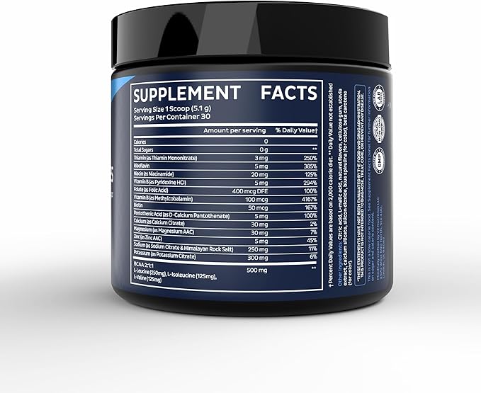 Zeal Electrolyte Powder Recovery Drink (30 Servings | Cucumber Lime) w 0 Sugar +BCAAs +B-Vitamins Electrolyte Supplement w Potassium Zinc & Magnesium for Hydration - Keto Electrolytes