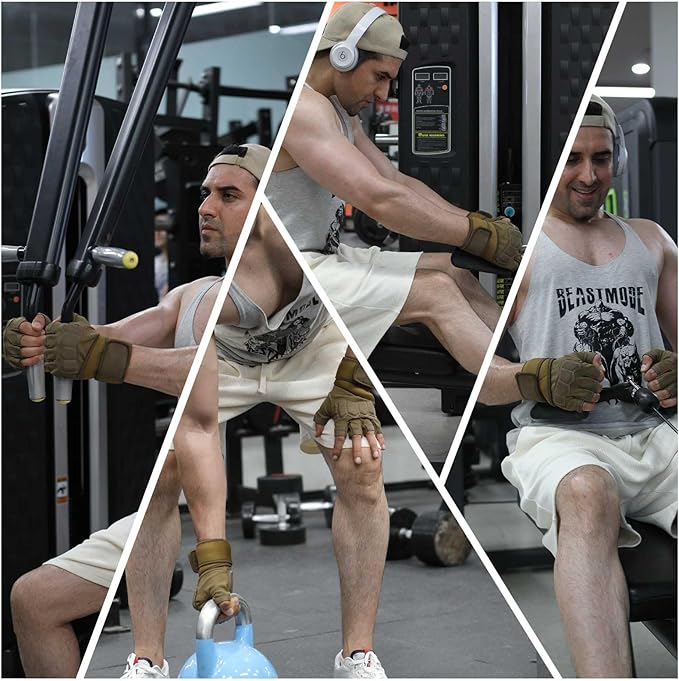 Mens Workout Gloves for Weight Lifting - Exercise Gloves for Men Women With Wrist Wrap Support, Palm Protection and Grips - Sport Daily Use