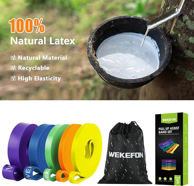 Resistance Bands Set, Pull Up Assist Bands - Stretch Resistance Band - Mobility Band Powerlifting Exercise Bands for Resistance Training, Physical Therapy, Home Workouts