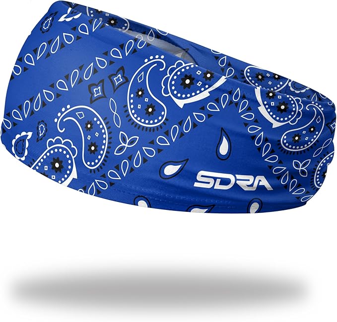 Suddora Paisley Print Bandana Headband, Multi-sport Boho Style Bandana, Non-slip Fabric, Unisex Head Accessory for Bikers