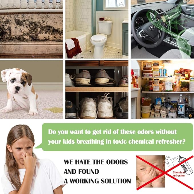 Charcoal Bamboo Bags nature fresh charcoal bags Activated Charcoal Odor Absorber Eliminator Bag (8, Green, Brown, Orange, Blue)