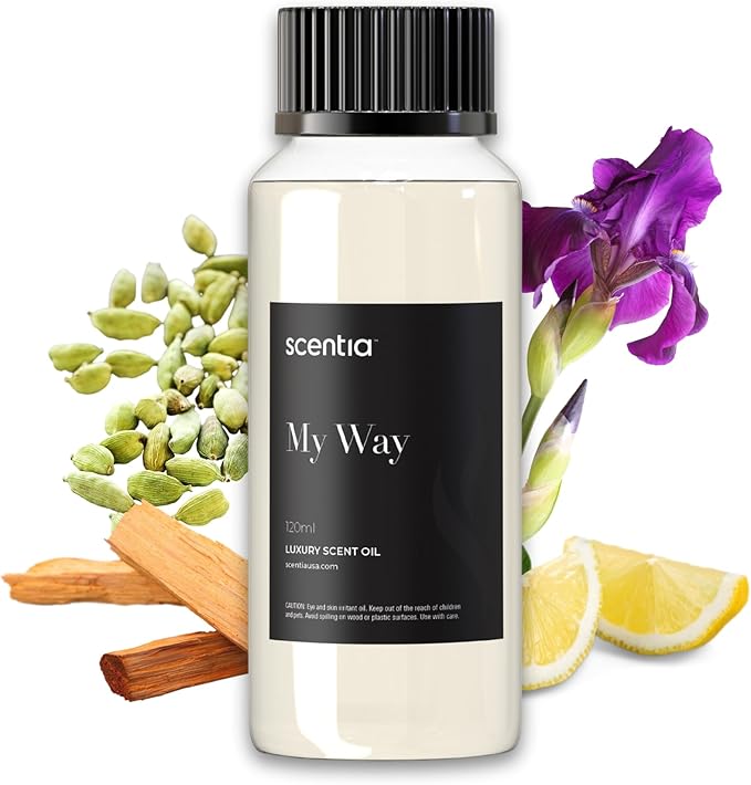 Scentia Hotel My Way Diffuser Oil Inspired by The 1 Hotel MiamiBeach - 120 ml 4.06 fl oz - Fragrance Oil Blend Sandalwood, Cedar & Lemon Notes for Aromatherapy Diffusers and Humidifiers