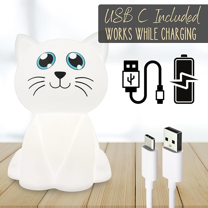 Calm Collective Calming Cat Breathing Trainer Light for Calming Stress, Anxiety Relief Items for ADHD, Mindfulness Meditation Tools, Great Self Care and Mental Health Gifts