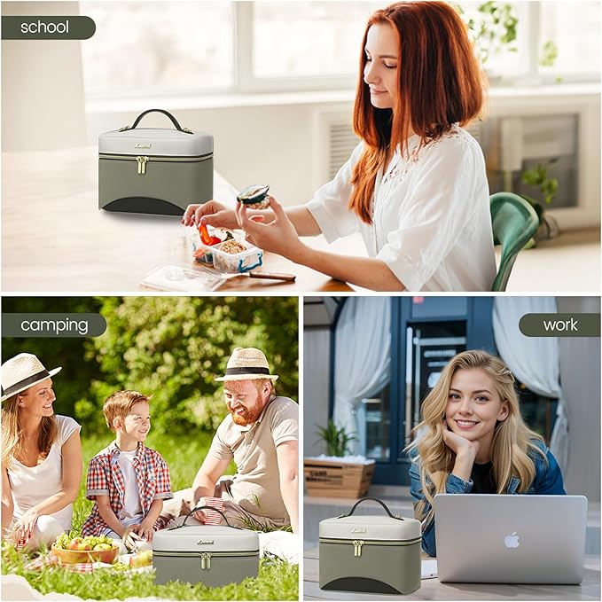 LOVEVOOK Insulated Lunch Bag for Women,Large Adult Lunch Box for Women,Leakproof Cooler Bag for Office Picnic Hiking Beach,Lunch Tote Bag with Adjustable Shoulder Strap