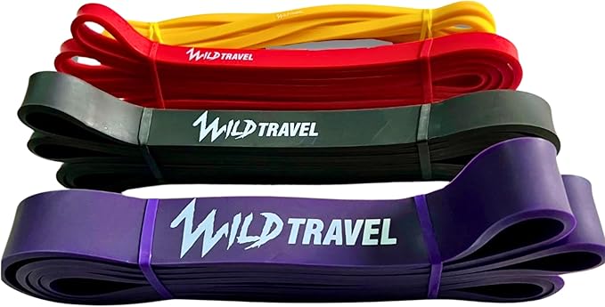 Wild Travel Chile- 4-Pack Resistance Bands Kit – Pull-Up Assist Bands for Crossfit, Gym, and Home Workouts